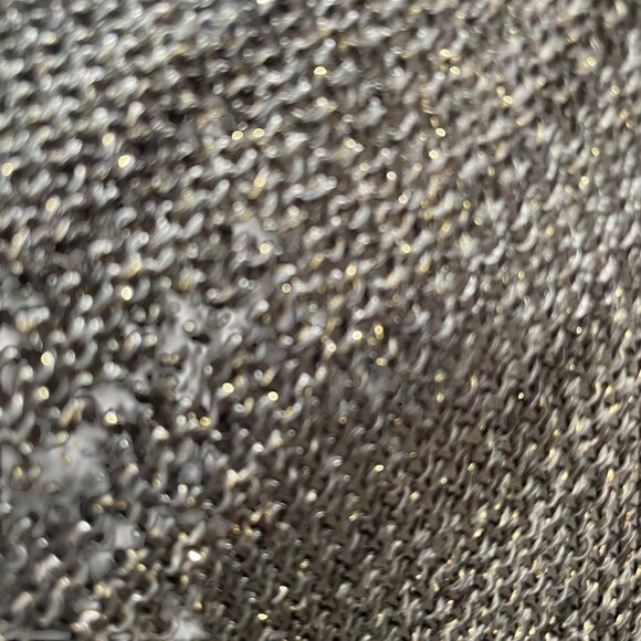 INC Metallic Knit Drape Neck Tank Olive Green Sparkle Sleeveless Top Large - Picture 9 of 12